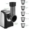 image250W Electric Cheese Grater 5in1 Grater Shredder for SlicingShreddingGrinding 5 Blades with OneTouch Control Salad Maker for Block Cheese Fruits Vegetables BPAFree Easy to CleanTableware