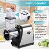 image250W Electric Cheese Grater 5in1 Grater Shredder for SlicingShreddingGrinding 5 Blades with OneTouch Control Salad Maker for Block Cheese Fruits Vegetables BPAFree Easy to CleanFine