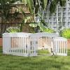 imageDog Playpen 4Panel 24quot  Safe ampamp Secure IndoorOutdoor Pet Fence  Folding ampamp Portable  35 x 35 x 24IN Ideal for Small to Medium Dogs  Easy to Clean WhiteWhite