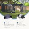 imageDog Playpen 4Panel 24quot  Safe ampamp Secure IndoorOutdoor Pet Fence  Folding ampamp Portable  35 x 35 x 24IN Ideal for Small to Medium Dogs  Easy to Clean WhiteBlack