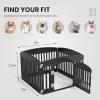 imageDog Playpen 4Panel 24quot  Safe ampamp Secure IndoorOutdoor Pet Fence  Folding ampamp Portable  35 x 35 x 24IN Ideal for Small to Medium Dogs  Easy to Clean WhiteBlack