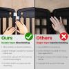 imageDog Playpen 4Panel 24quot  Safe ampamp Secure IndoorOutdoor Pet Fence  Folding ampamp Portable  35 x 35 x 24IN Ideal for Small to Medium Dogs  Easy to Clean WhiteBlack