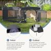 imageDog Playpen 4Panel 24quot  Safe ampamp Secure IndoorOutdoor Pet Fence  Folding ampamp Portable  35 x 35 x 24IN Ideal for Small to Medium Dogs  Easy to Clean WhiteBlack