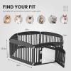 imageDog Playpen 4Panel 24quot  Safe ampamp Secure IndoorOutdoor Pet Fence  Folding ampamp Portable  35 x 35 x 24IN Ideal for Small to Medium Dogs  Easy to Clean WhiteBlack