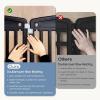 imageDog Playpen 4Panel 24quot  Safe ampamp Secure IndoorOutdoor Pet Fence  Folding ampamp Portable  35 x 35 x 24IN Ideal for Small to Medium Dogs  Easy to Clean WhiteBlack