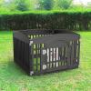 imageDog Playpen 4Panel 24quot  Safe ampamp Secure IndoorOutdoor Pet Fence  Folding ampamp Portable  35 x 35 x 24IN Ideal for Small to Medium Dogs  Easy to Clean WhiteBlack
