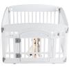 imageDog Playpen 4Panel 24quot  Safe ampamp Secure IndoorOutdoor Pet Fence  Folding ampamp Portable  35 x 35 x 24IN Ideal for Small to Medium Dogs  Easy to Clean WhiteWhite