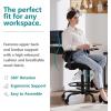 imageDrafting Chair for Standing Desk Counter Height Adjustable Flipup Arms Ergonomic Mid Back Mesh Rolling Work Swivel Office Computer Chairs with Wheels GreyBlack