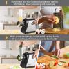 imageElectric Cheese Grater 250W Salad Maker 5 Different Blades for SlicingShreddingGrinding OneTouch Control Compact Kitchen Shredder for Block Cheese Vegetables Fruit BPAFree Easy to Clean
