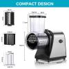 imageElectric Cheese Grater 250W Salad Maker 5 Different Shapes of Blades for ShreddingSlicingGrinding Compact Kitchen Electric Slicer Shredder for Block Cheese Vegetables Fruit Carrots