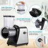 imageElectric Cheese Grater 250W Salad Maker 5 Different Shapes of Blades for ShreddingSlicingGrinding Compact Kitchen Electric Slicer Shredder for Block Cheese Vegetables Fruit Carrots