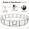 imageHeavyDuty Iron Dog Playpen  8 Panel 32 Durable RustResistant Pet Fence for Indoor ampamp Outdoor Use Secure ampamp Spacious Pet Play Area for Dogs Puppies ampamp Small Animals24 Inch  16 Panels