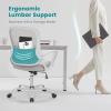 imageHome Office Computer Desk Chair Ergonomic MidBack Mesh Swivel Rolling Work with Wheels Comfortable Lumbar Support Comfy Arms Bedroom Study Dorm Student AdultsGrey