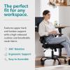 imageHome Office Computer Desk Chair Ergonomic MidBack Mesh Swivel Rolling Work with Wheels Comfortable Lumbar Support Comfy Arms Bedroom Study Dorm Student AdultsNight Black