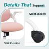 imageHome Office Desk Chair Ergonomic Computer HighBack Mesh Rolling Work Task Chairs with Wheels and Adjustable Headrests Comfy Lumbar Support Armrest for BedroomPink