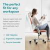 imageHome Office Desk Chair Ergonomic Computer HighBack Mesh Rolling Work Task Chairs with Wheels and Adjustable Headrests Comfy Lumbar Support Armrest for BedroomPink