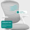 imageHome Office Desk Chair Ergonomic Computer HighBack Mesh Rolling Work Task Chairs with Wheels and Adjustable Headrests Comfy Lumbar Support Armrest for BedroomGrey