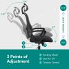 imageHome Office Desk Chair Ergonomic Computer HighBack Mesh Rolling Work Task Chairs with Wheels and Adjustable Headrests Comfy Lumbar Support Armrest for BedroomBlack