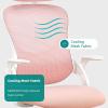 imageHome Office Desk Chair Ergonomic Computer HighBack Mesh Rolling Work Task Chairs with Wheels and Adjustable Headrests Comfy Lumbar Support Armrest for BedroomPink