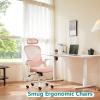 imageHome Office Desk Chair Ergonomic Computer HighBack Mesh Rolling Work Task Chairs with Wheels and Adjustable Headrests Comfy Lumbar Support Armrest for BedroomPink