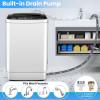 imageNictemaw 20Lbs Portable Washing Machine 28 Cuft Full Automatic Portable Washer with 4 Wash Programs 4 Water Levels ampamp 3 Temps ampamp Drain Pump Compact Laundry Washer Dryer Combo for Apartment Dorm RVOffwhite