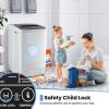 imageNictemaw 20Lbs Portable Washing Machine 28 Cuft Full Automatic Portable Washer with 4 Wash Programs 4 Water Levels ampamp 3 Temps ampamp Drain Pump Compact Laundry Washer Dryer Combo for Apartment Dorm RVOffwhite