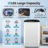 imageNictemaw 20Lbs Portable Washing Machine 28 Cuft Full Automatic Portable Washer with 4 Wash Programs 4 Water Levels ampamp 3 Temps ampamp Drain Pump Compact Laundry Washer Dryer Combo for Apartment Dorm RVOffwhite