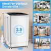imageNictemaw 20Lbs Portable Washing Machine 28 Cuft Full Automatic Portable Washer with 4 Wash Programs 4 Water Levels ampamp 3 Temps ampamp Drain Pump Compact Laundry Washer Dryer Combo for Apartment Dorm RVOffwhite