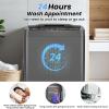 imageNictemaw 20Lbs Portable Washing Machine 28 Cuft Full Automatic Portable Washer with 4 Wash Programs 4 Water Levels ampamp 3 Temps ampamp Drain Pump Compact Laundry Washer Dryer Combo for Apartment Dorm RVGrey