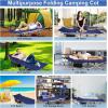 imageNictemaw Camping Cot  Folding Camping Cots for Sleeping Quality Portable 900 LBS Heavy Duty Double Layer Oxford Camping Cots for Adults ampamp Kids Portable Travel Camp Cots for CampOfficeHome  Blue