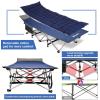 imageNictemaw Camping Cot  Folding Camping Cots for Sleeping Quality Portable 900 LBS Heavy Duty Double Layer Oxford Camping Cots for Adults ampamp Kids Portable Travel Camp Cots for CampOfficeHome  Blue
