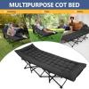 imageNictemaw Camping Cots with Mattress 900lbs Double Layer Oxford Sleeping Cots for Adults Portable Folding Cots Lightweight Stable Durable Outdoor Home Office