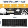 imageNictemaw Camping Cots with Mattress 900lbs Double Layer Oxford Sleeping Cots for Adults Portable Folding Cots Lightweight Stable Durable Outdoor Home Office