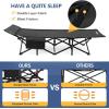 imageNictemaw Camping Cots with Mattress 900lbs Double Layer Oxford Sleeping Cots for Adults Portable Folding Cots Lightweight Stable Durable Outdoor Home Office