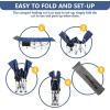 imageNictemaw Cots for Adults with Detachable Mattress 900lbs Double Layer Oxford Camping Cots Lightweight Stable Durable Folding Bed with Carrying BagBlue