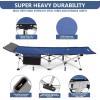 imageNictemaw Cots for Adults with Detachable Mattress 900lbs Double Layer Oxford Camping Cots Lightweight Stable Durable Folding Bed with Carrying BagBlue