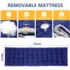 imageNictemaw Cots for Adults with Detachable Mattress 900lbs Double Layer Oxford Camping Cots Lightweight Stable Durable Folding Bed with Carrying BagBlue