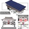 imageNictemaw Folding Camping Cot 900 LBS Heavy Duty Sleeping Cot Portable Camping Cots for Adults Double Layer Oxford with Carry Bag for Home Office Nap and Outdoor Beach BlueBluegrey