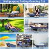 imageNictemaw Folding Camping Cot 900 LBS Heavy Duty Sleeping Cot Portable Camping Cots for Adults Double Layer Oxford with Carry Bag for Home Office Nap and Outdoor Beach BlueBlue