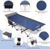 imageNictemaw Folding Camping Cot 900 LBS Heavy Duty Sleeping Cot Portable Camping Cots for Adults Double Layer Oxford with Carry Bag for Home Office Nap and Outdoor Beach BlueBlue