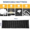 imageNictemaw Folding Camping Cot Camping Cot for Adults 900LBS Heavy Duty Sleeping Cots with Carry Bag Double Layer Oxford Travel Camp Cots for Outdoor Camp Beach Office NapBlack 5901Black