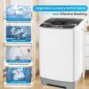 imageNictemaw Portable Washing Machine 156Lbs Portable Washer 21 Cuft Full Automatic Washing Machine with 10 Programs 8 Water Levels LED Display Drain Pump Ideal for Apartment Home RVsGrey Black