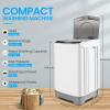 imageNictemaw Portable Washing Machine 156Lbs Portable Washer 21 Cuft Full Automatic Washing Machine with 10 Programs 8 Water Levels LED Display Drain Pump Ideal for Apartment Home RVsGrey Black