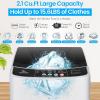 imageNictemaw Portable Washing Machine 156Lbs Portable Washer 21 Cuft Full Automatic Washing Machine with 10 Programs 8 Water Levels LED Display Drain Pump Ideal for Apartment Home RVsGrey Black