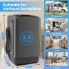 imageNictemaw Portable Washing Machine 178Lbs 24Cuft Full Automatic Portable Washer with 10 Wash Programs 8 Water Levels ampamp Drain Pump Compact Laundry Washer for Home RV Dorm GreyGrey