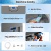 imageNictemaw Portable Washing Machine 178Lbs 24Cuft Full Automatic Portable Washer with 10 Wash Programs 8 Water Levels ampamp Drain Pump Compact Laundry Washer for Home RV Dorm GreyGrey