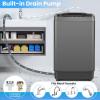 imageNictemaw Portable Washing Machine 178Lbs 24Cuft Full Automatic Portable Washer with 10 Wash Programs 8 Water Levels ampamp Drain Pump Compact Laundry Washer for Home RV Dorm GreyGrey