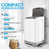 imageNictemaw Portable Washing Machine 178Lbs Portable Washer 24 Cuft Full Automatic Washing Machine with 10 Programs 8 Water Levels LED Display Drain Pump Ideal for Apartment Home RVs178 Lbs