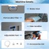 imageNictemaw Portable Washing Machine 20Lbs Capacity Full Automatic Portable Washer 28Cuft Compact Washer Dryer Combo with 4 Wash Programs 4 Water Levels 3 Water Temp ampamp Drain Pump for Home RV DormGrey