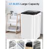 imageNictemaw Portable Washing Machine 20Lbs Capacity Full Automatic Portable Washer 28Cuft Compact Washer Dryer Combo with 4 Wash Programs 4 Water Levels 3 Water Temp ampamp Drain Pump for Home RV DormOffwhite